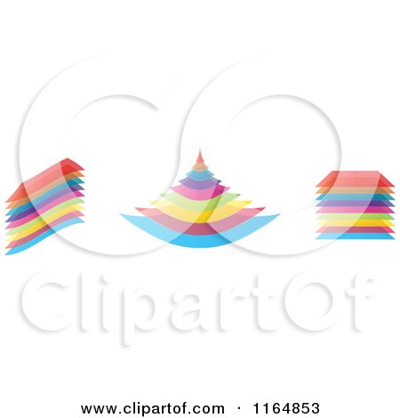 Clipart of Shapes Made of Colorful Layers - Royalty Free Vector Illustration by Andrei Marincas