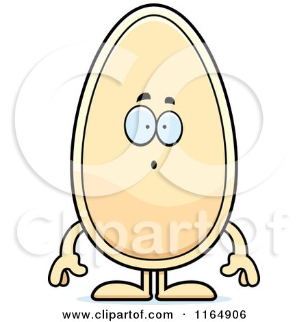Cartoon of a Surprised Seed Mascot - Royalty Free Vector Clipart by Cory Thoman