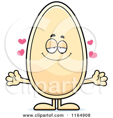 Cartoon of a Loving Seed Mascot - Royalty Free Vector Clipart by Cory Thoman