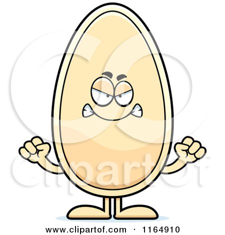 Cartoon of a Mad Seed Mascot - Royalty Free Vector Clipart by Cory Thoman