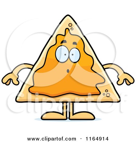 Cartoon of a Surprised Nacho Mascot - Royalty Free Vector Clipart by Cory Thoman