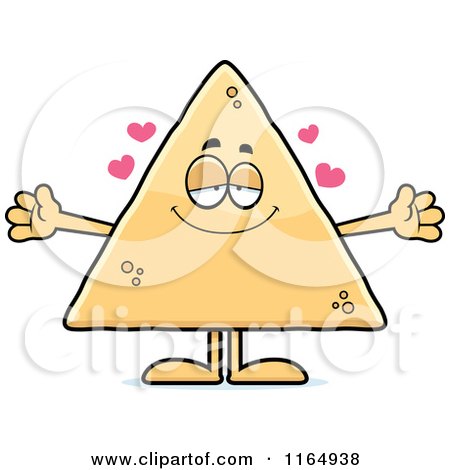 Cartoon of a Loving Tortilla Chip Mascot - Royalty Free Vector Clipart by Cory Thoman