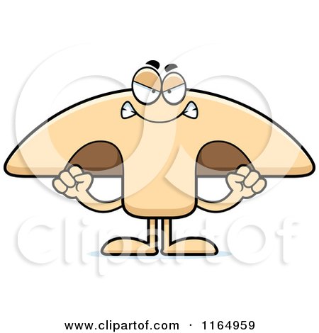 Cartoon of a Mad Mushroom Mascot - Royalty Free Vector Clipart by Cory Thoman