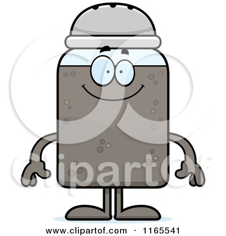 Cartoon of a Happy Pepper Shaker Mascot - Royalty Free Vector Clipart by Cory Thoman