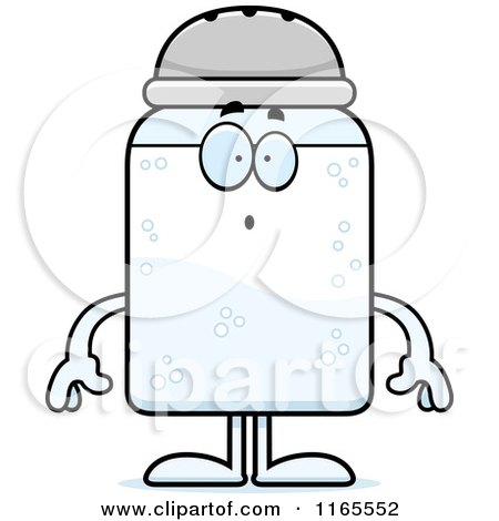 Cartoon of a Surprised Salt Shaker Mascot - Royalty Free Vector Clipart by Cory Thoman