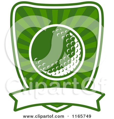 Clipart of a Green Heraldic Golf Design 2 - Royalty Free Vector Illustration by Vector Tradition SM