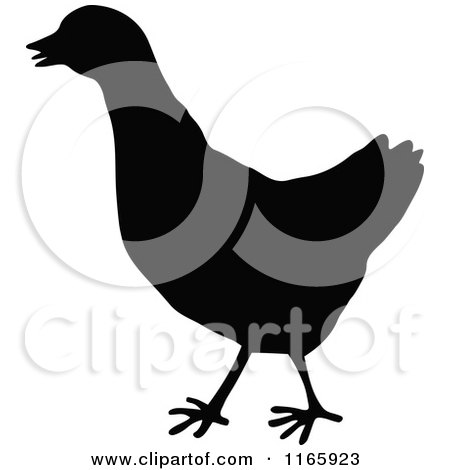 Clipart of a Silhouetted Bird - Royalty Free Vector Illustration by Prawny Vintage