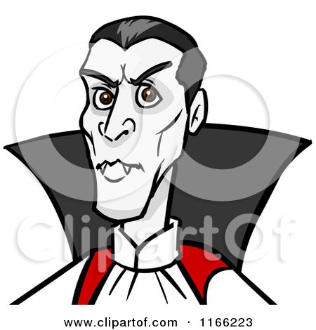 Cartoon of a Dracula Vampire Avatar - Royalty Free Vector Clipart by Cartoon Solutions