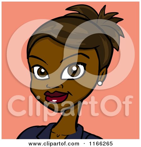 Cartoon of an Indian Woman Avatar on Pink - Royalty Free Vector Clipart by Cartoon Solutions
