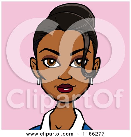 Cartoon of an Indian Woman Avatar on Pink 3 - Royalty Free Vector Clipart by Cartoon Solutions