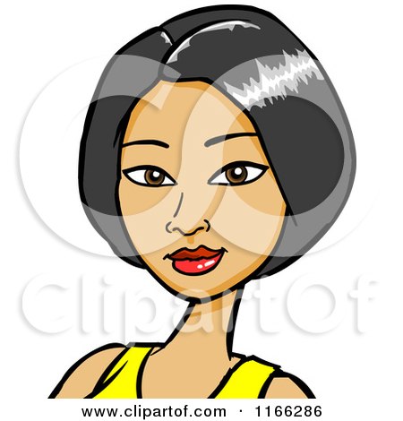 Cartoon of an Asian Woman Avatar 5 - Royalty Free Vector Clipart by Cartoon Solutions