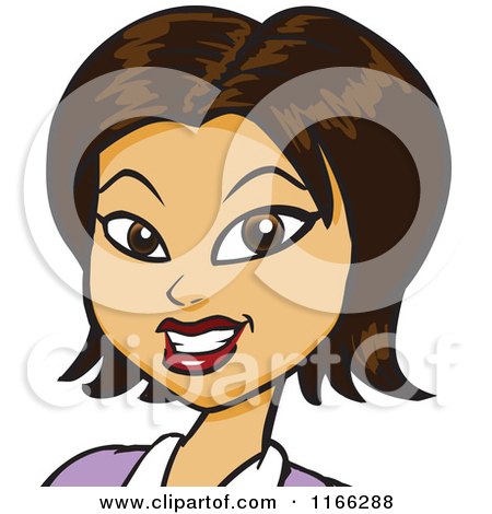 Cartoon of an Asian Woman Avatar 2 - Royalty Free Vector Clipart by Cartoon Solutions