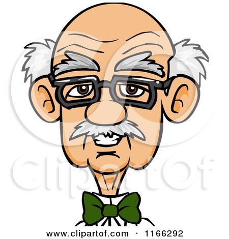 Cartoon of a Bespectacled Old Man Avatar - Royalty Free Vector Clipart by Cartoon Solutions