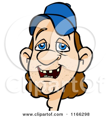 Cartoon of a Man with Missing Teeth, Wearing a Baseball Cap Avatar - Royalty Free Vector Clipart by Cartoon Solutions