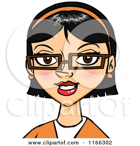 Cartoon of an Asian Woman Avatar - Royalty Free Vector Clipart by Cartoon Solutions