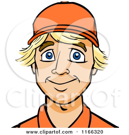 Cartoon of a Worker Man Avatar - Royalty Free Vector Clipart by Cartoon Solutions