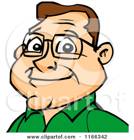 Cartoon of a Bespectacled Man Avatar 2 - Royalty Free Vector Clipart by Cartoon Solutions