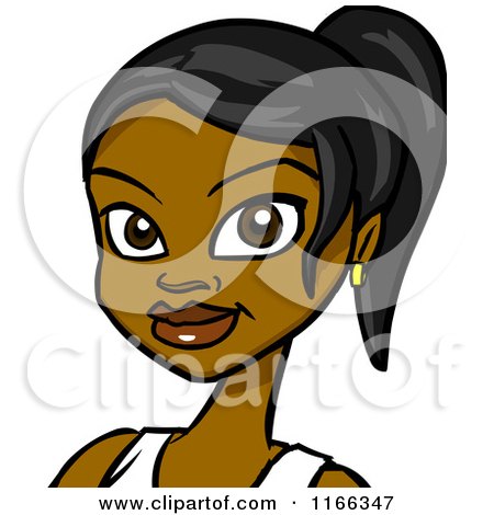 Cartoon of an Indian Woman Avatar 2 - Royalty Free Vector Clipart by Cartoon Solutions