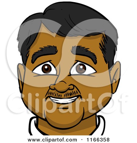 Cartoon of a Happy Indian Man Avatar - Royalty Free Vector Clipart by Cartoon Solutions