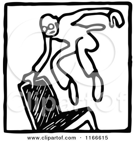 Man falling off chair Royalty Free Vector Image
