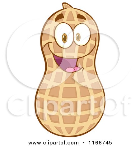 Cartoon of a Peanut Character - Royalty Free Vector Clipart by Hit Toon