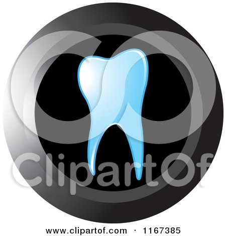 Clipart of a Round Tooth Icon - Royalty Free Vector Illustration by Lal Perera