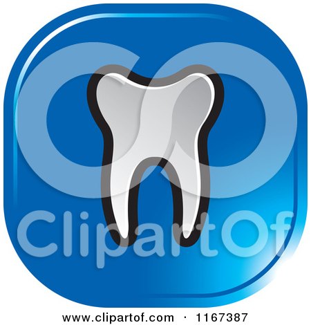 Clipart of a Blue Tooth Icon - Royalty Free Vector Illustration by Lal Perera