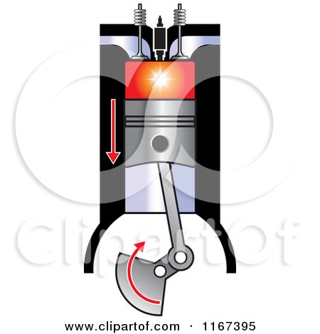 Clipart of a Diesel Compression Power - Royalty Free Vector Illustration by Lal Perera