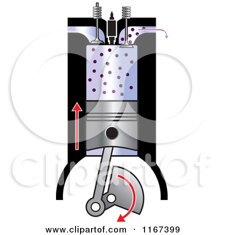Clipart of a Diesel Compression Exhaust - Royalty Free Vector Illustration by Lal Perera