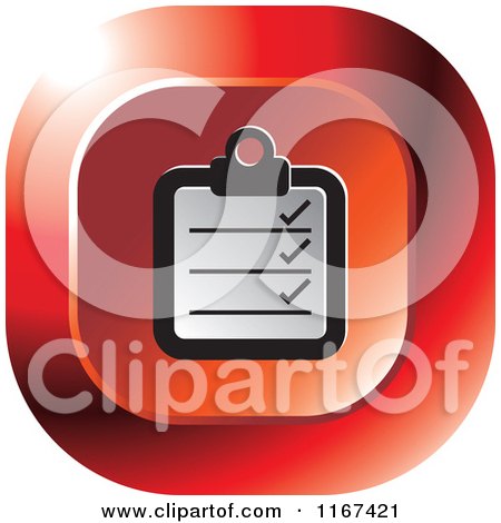 Clipart of a Red Medical Chart Icon - Royalty Free Vector Illustration by Lal Perera