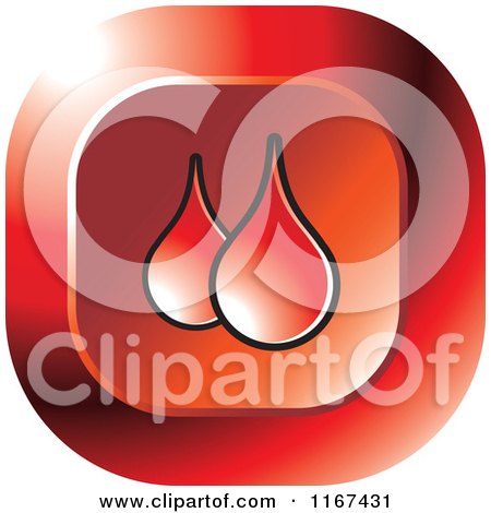 Clipart of a Red Medical Blood Icon - Royalty Free Vector Illustration by Lal Perera