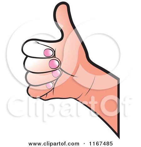 Clipart of a Thumb up Baby Hand Icon - Royalty Free Vector Illustration by Lal Perera
