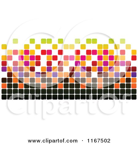 Clipart of a Colorful Pixel Design - Royalty Free Vector Illustration by Andrei Marincas