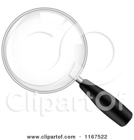 Clipart of a Black Handled Magnifying Glass - Royalty Free Vector Illustration by Andrei Marincas