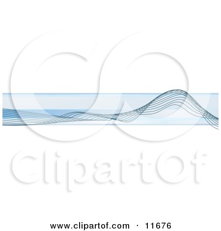 Internet Web Banner With Lines and a Blue Background Clipart Illustration by AtStockIllustration