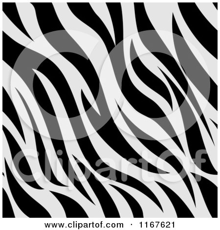 Cartoon of a Seamless Zebra Stripes Animal Print Pattern - Royalty Free Vector Clipart by BNP Design Studio