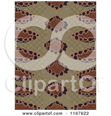 Cartoon of a Seamless Snake Skin Animal Print Pattern - Royalty Free Vector Clipart by BNP Design Studio
