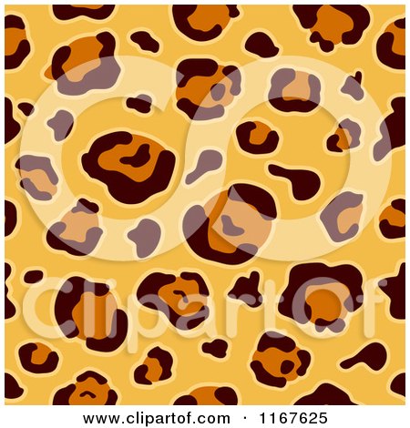 Cartoon of a Seamless Leopard Animal Print Pattern - Royalty Free Vector Clipart by BNP Design Studio