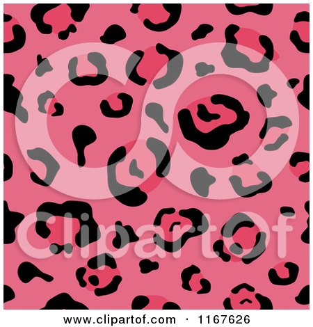 Cartoon of a Seamless Pink Leopard Animal Print Pattern - Royalty Free Vector Clipart by BNP Design Studio