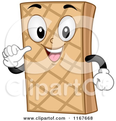 Cartoon of a Waver Cookie Mascot - Royalty Free Vector Clipart by BNP Design Studio
