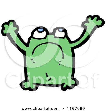 Cartoon of a Frog - Royalty Free Vector Illustration by lineartestpilot
