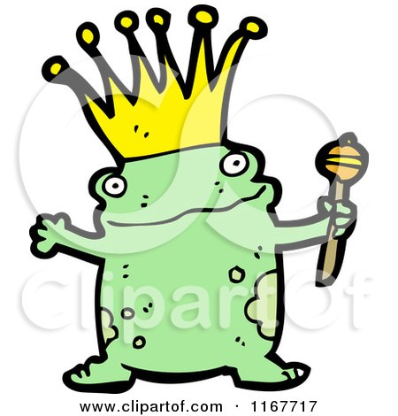 Cartoon of a Frog Prince - Royalty Free Vector Illustration by lineartestpilot
