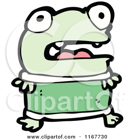 Cartoon of a Frog - Royalty Free Vector Illustration by lineartestpilot