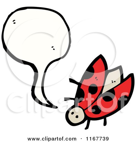 Cartoon of a Talking Ladybug - Royalty Free Vector Illustration by lineartestpilot