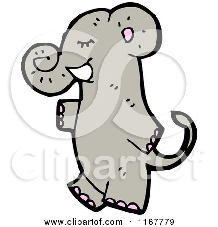 Cartoon of an Elephant - Royalty Free Vector Illustration by lineartestpilot