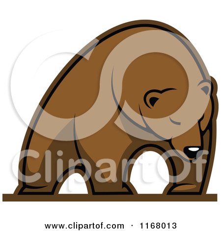 Clipart of a Brown Bear - Royalty Free Vector Illustration by Vector Tradition SM
