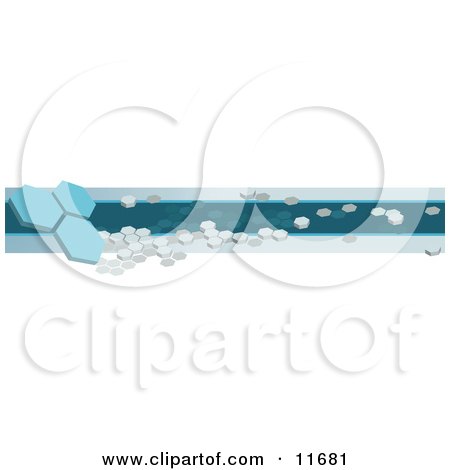 Internet Web Banner With Blue Octagons Clipart Illustration by AtStockIllustration
