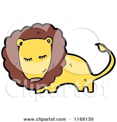 Cartoon of a Lion - Royalty Free Vector Illustration by lineartestpilot