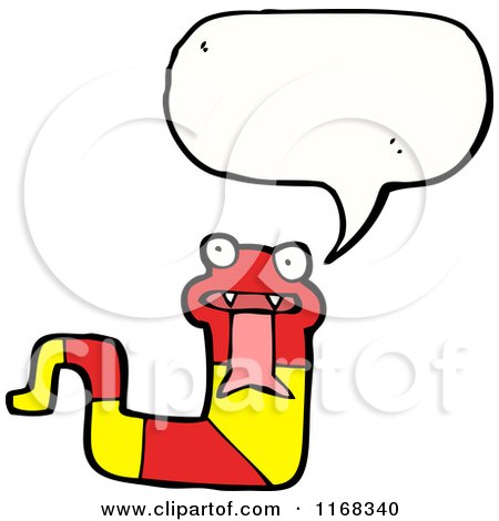 Cartoon of a Talking Snake - Royalty Free Vector Illustration by lineartestpilot