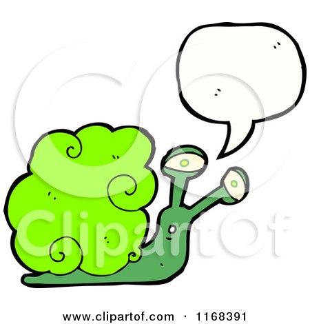 Cartoon of a Talking Snail - Royalty Free Vector Illustration by lineartestpilot